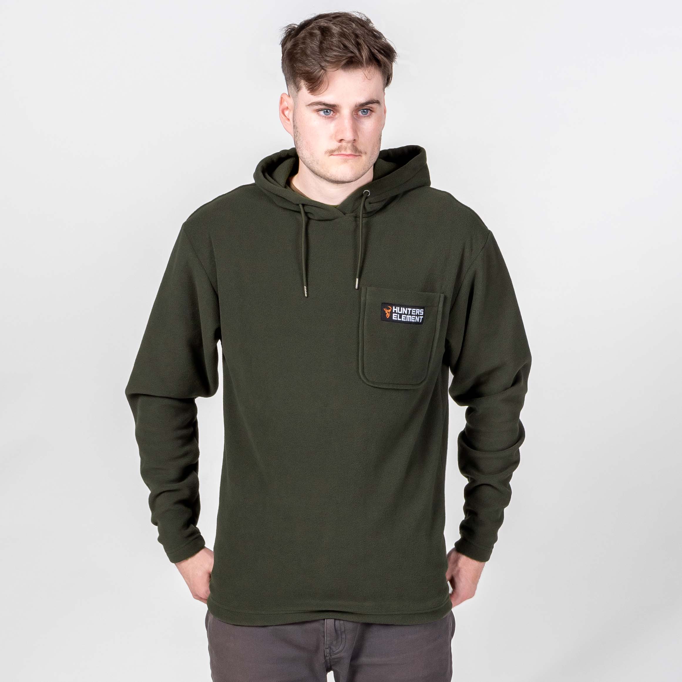 Gray hot sale fleece hoodie