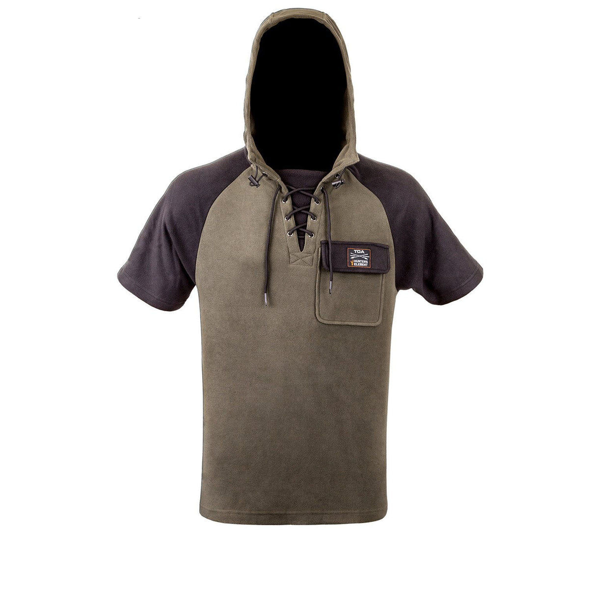 Green short sale sleeve hoodie