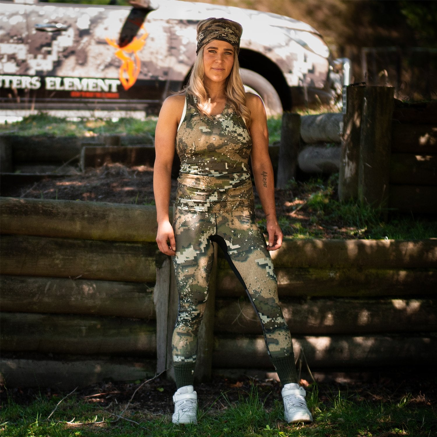 Green Camo Army Design - Military Themed - Stretchy Leggings at   Women's Clothing store: Leggings Pants